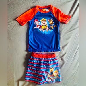 Nickelodeon Swim Trunks and Rash Guard